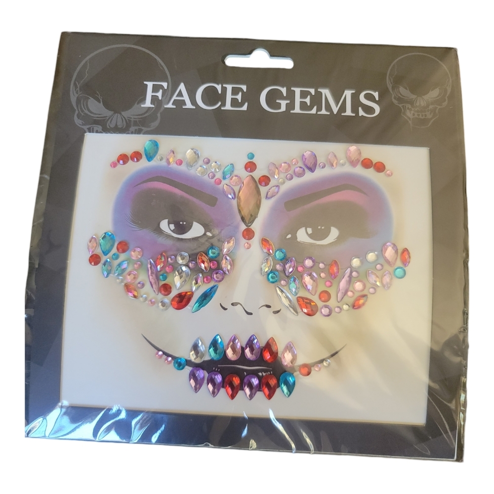 Face Gems 3D Crystal Colorful Acrylic Rhinestone Sticker Reuseable Decorations 1